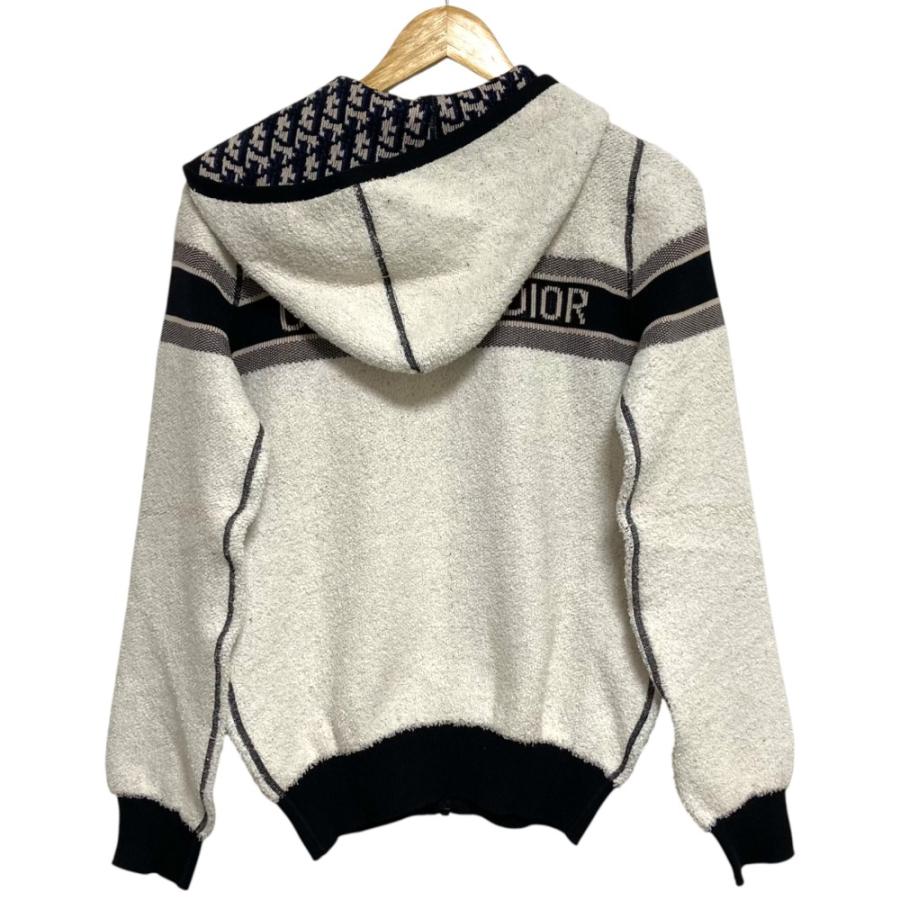 クリスチャンディオール リバーシブル ニットパーカー オブリーク ネイビー Christian Dior（クリスチャン・ディオール） 良品 リバーシブル