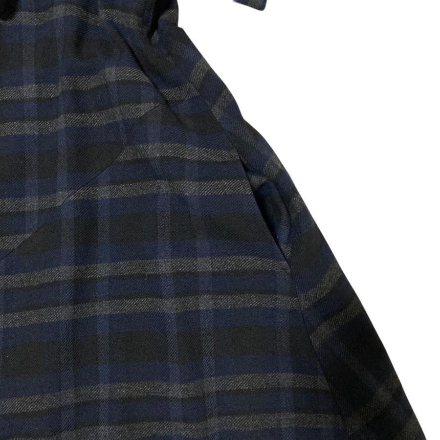 ワイズ ヨウジヤマモト ロングワンピース　チェック柄　ブルー 新品同様 Y's Yohji Yamamoto ワイズ ヨウジヤマモト チェック ウール