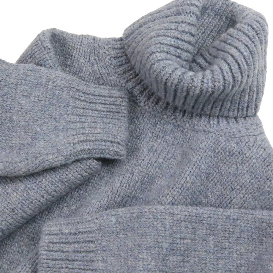 美品 CELINE セリーヌ トリオンフ タートルニット バルキーセーター 2A89S234P ブルー レディース 古着 中古の画像