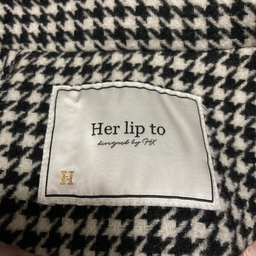 Her lip to テーラードジャケット M ハウンドトゥース 美品 24AW Her 
