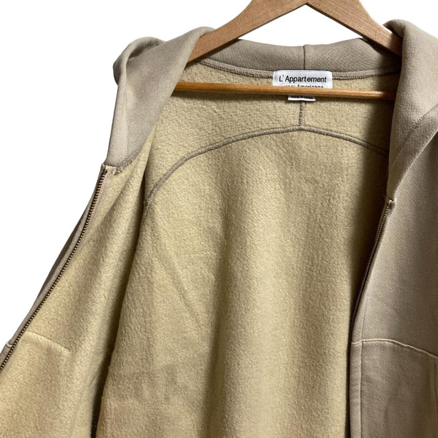 美品 Americana アメリカーナ アパルトモン別注 WIDE FULLZIP HOODIE 裏起毛 スウェット ジップ フーディ パーカー グレージュ レディース 古着 中古 USED AMERICANA（アメリカーナ） 美品 アパルトモン別注 WIDE FULLZIP