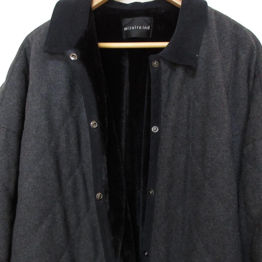 mizuiroind（ミズイロインド） 良品 裏ボア キルティング 中綿オーバー 