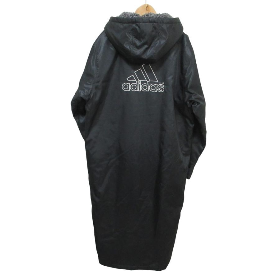 adidas（アディダス） 美品 フーデッド ベンチコート L ブラック 