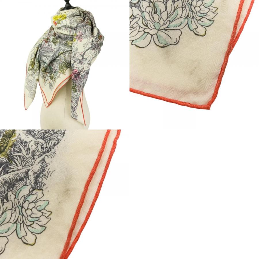 良品 HERMES エルメス カレ140 カレ・ジェアン Le Jardin de Leila レイラの庭 カシミヤ シルク 大判スカーフ ブルー レディース 古着 中古 USED HERMES（エルメス） 良品 カレジェアン 140 LE JARDIN DE LEILA 大判