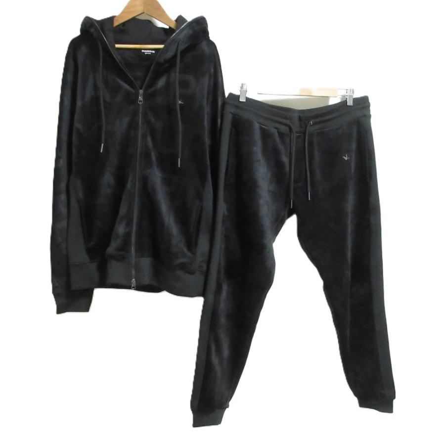 【美品】1PIU1UGUALE3 RELAX ジャージ　パーカー　セットアップ黒 美品 1piu1uguale3 RELAX ウノピュウノウグァーレトレ リラックス