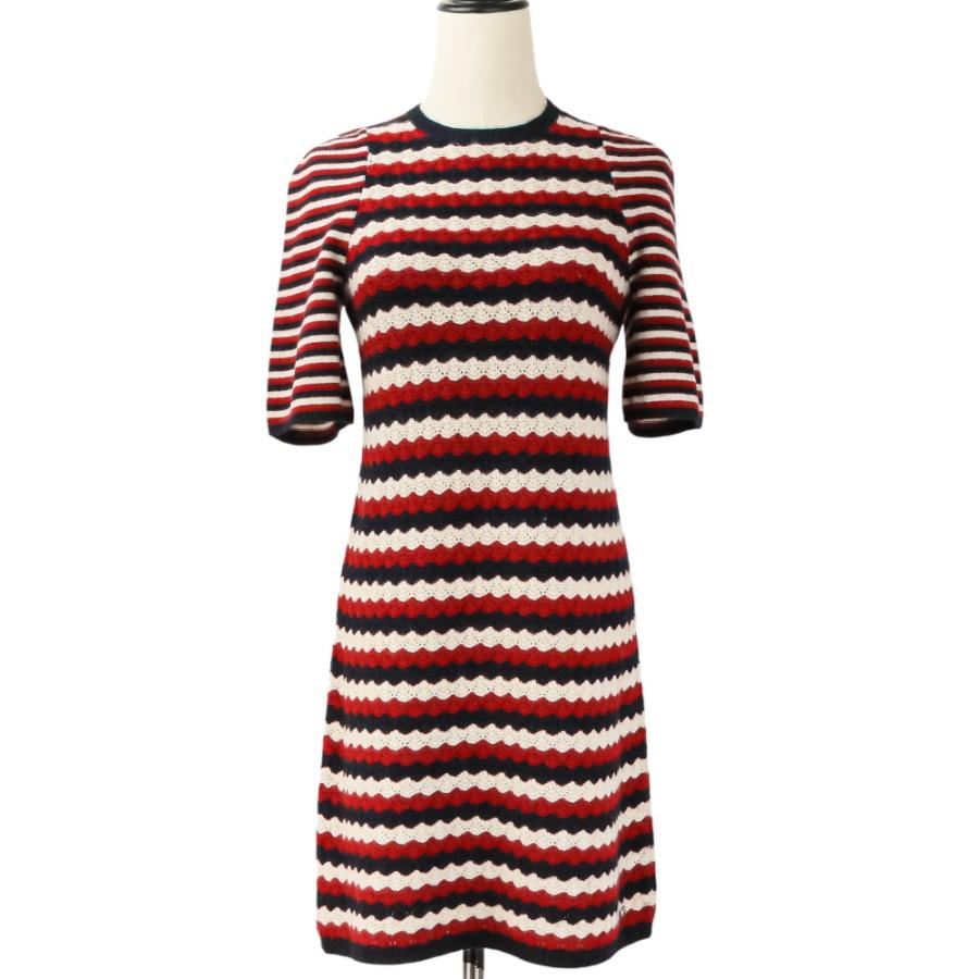CHANEL（シャネル） 美品 ウェーブ ストライプ トリコロール カシミア