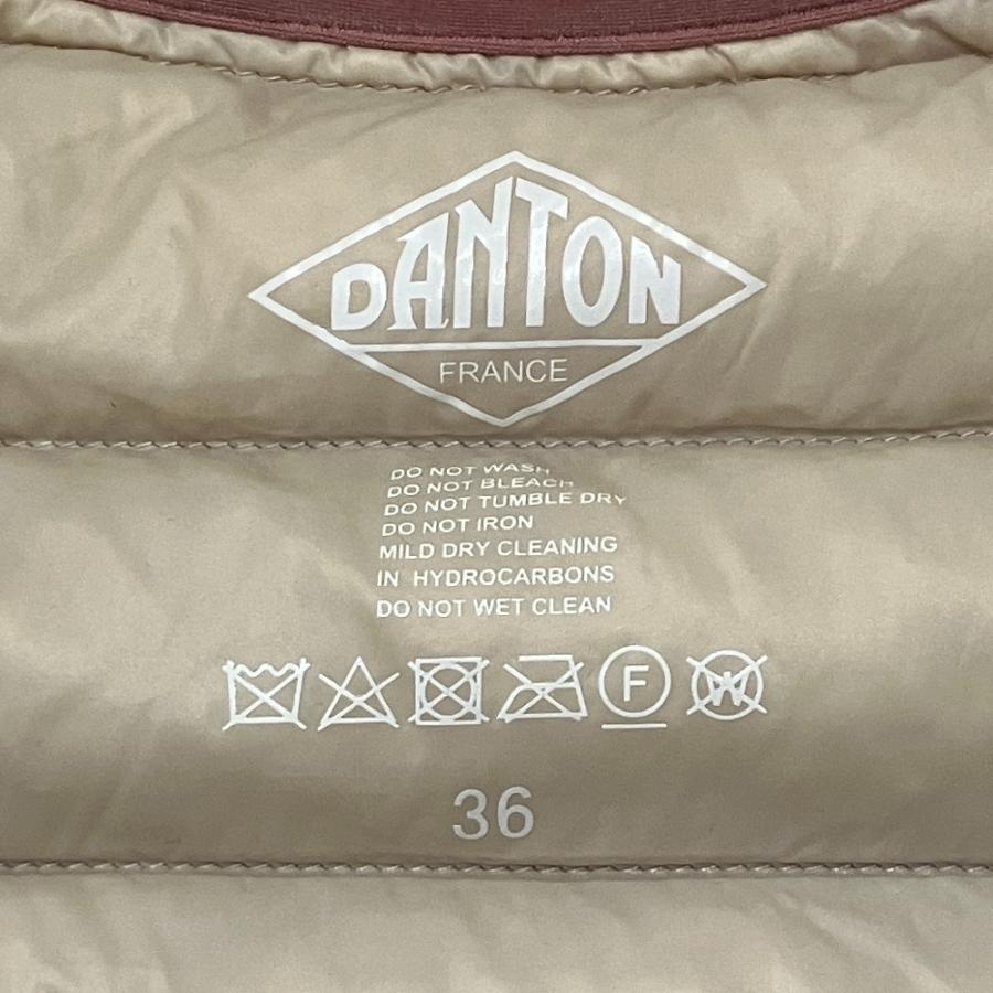 Danton（ダントン） 良品 ノーカラー ライトダウンジャケット 36