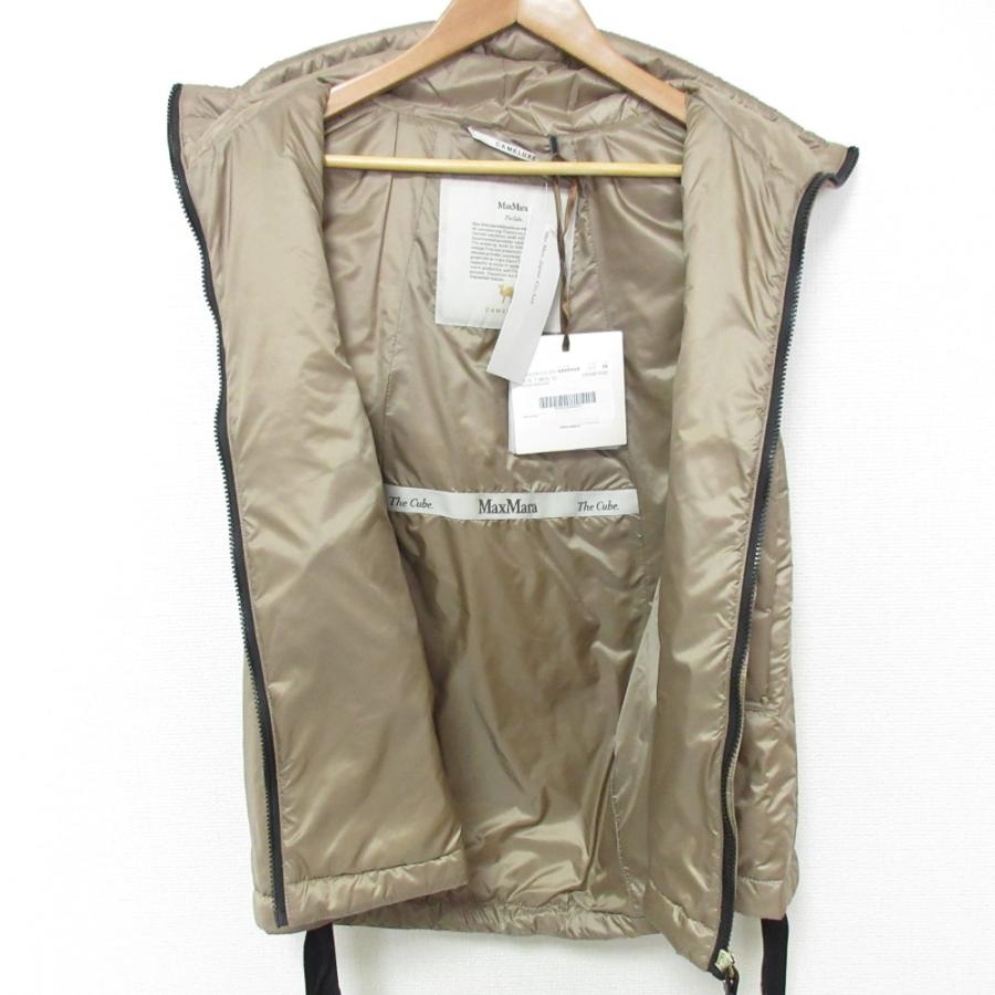 未使用 25SS MaxMara マックスマーラ The Cube GREENVE CAMLUXE パディングベスト ジレ 25292960146 サイズ38 ブラウン  レディース 古着 中古 USED Max Mara（マックスマーラ） 未使用 25SS MaxMara The Cube GREENVE