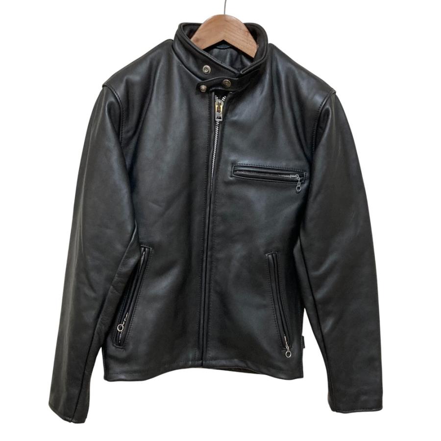 美品‼️schott641 38インチシングルライダース　インナーボア付 Schott ショット641 インナーボアライナー付 立襟シングルライダース