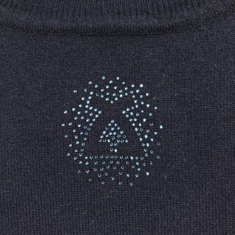 LEONARD - ■未使用品■LEONARD レオナール ニット サイズLL 総カシミヤ タートルネック 半袖 ラインストーン装飾  20250807/RA5716 LEONARD SPORT 美品 レオナールスポーツ ラインストーン ハイネック