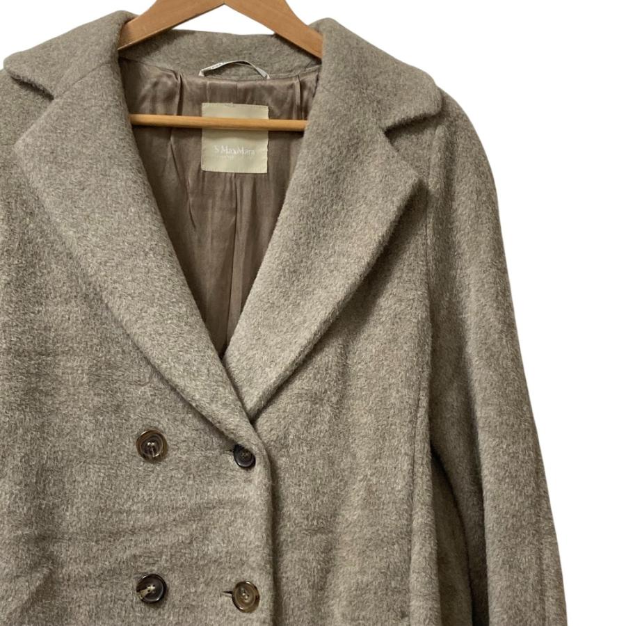 美品 S Max Mara エスマックスマーラ アルパカ ダブルブレスト 