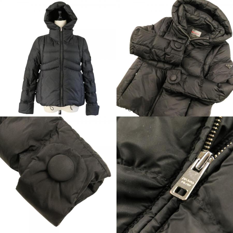良品 PRADA SPORT プラダスポーツ トライアングルロゴプレート フード