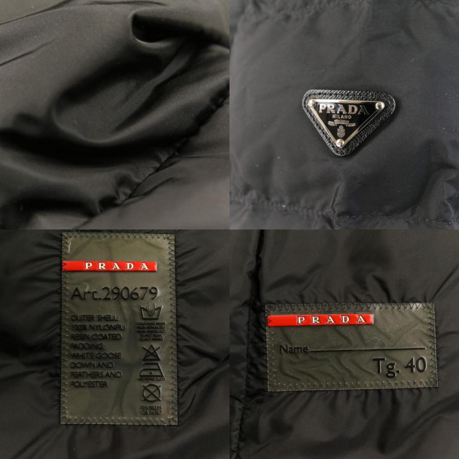 良品 PRADA SPORT プラダスポーツ トライアングルロゴプレート フード