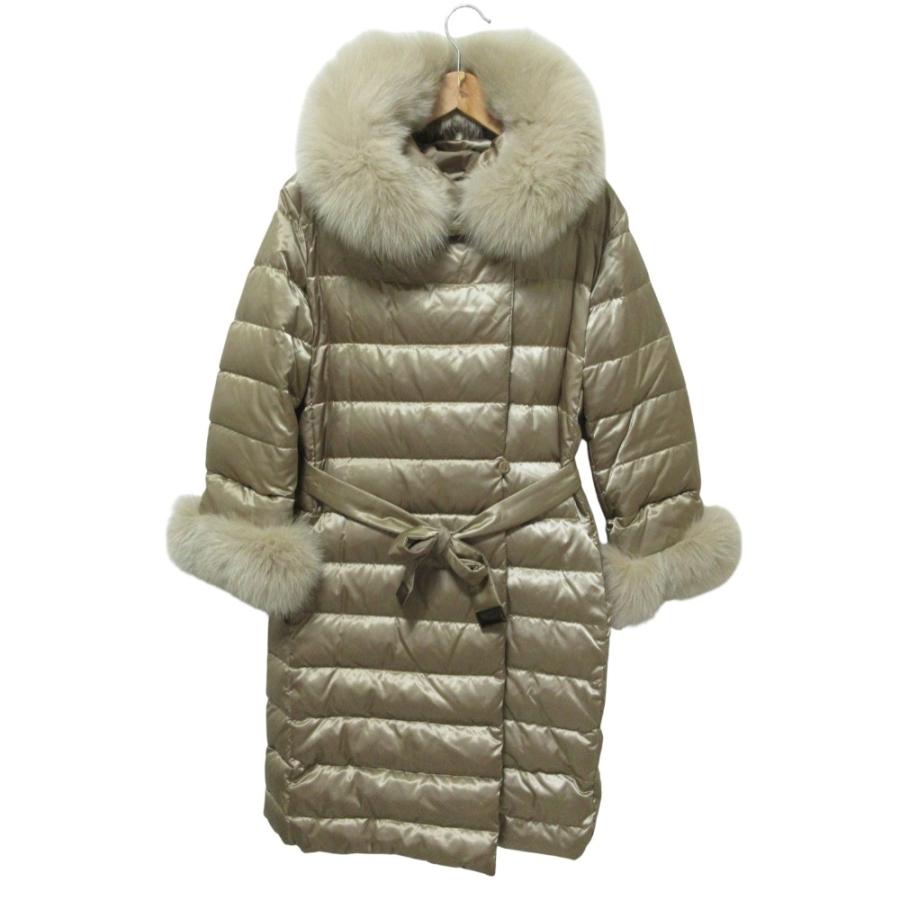 S Max Mara エス マックス マーラ ダウンコート S ベージュ 【古着
