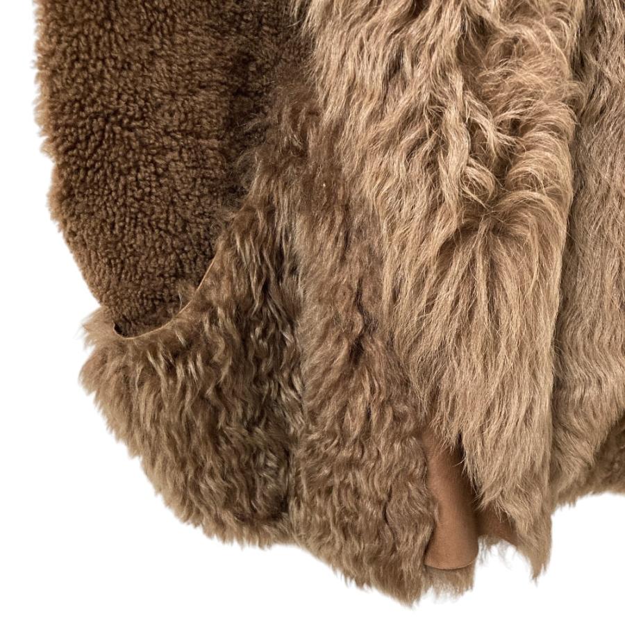 BLANCHA 良品 ブランカ ムートンベスト サイズ40 ブラウン レディース