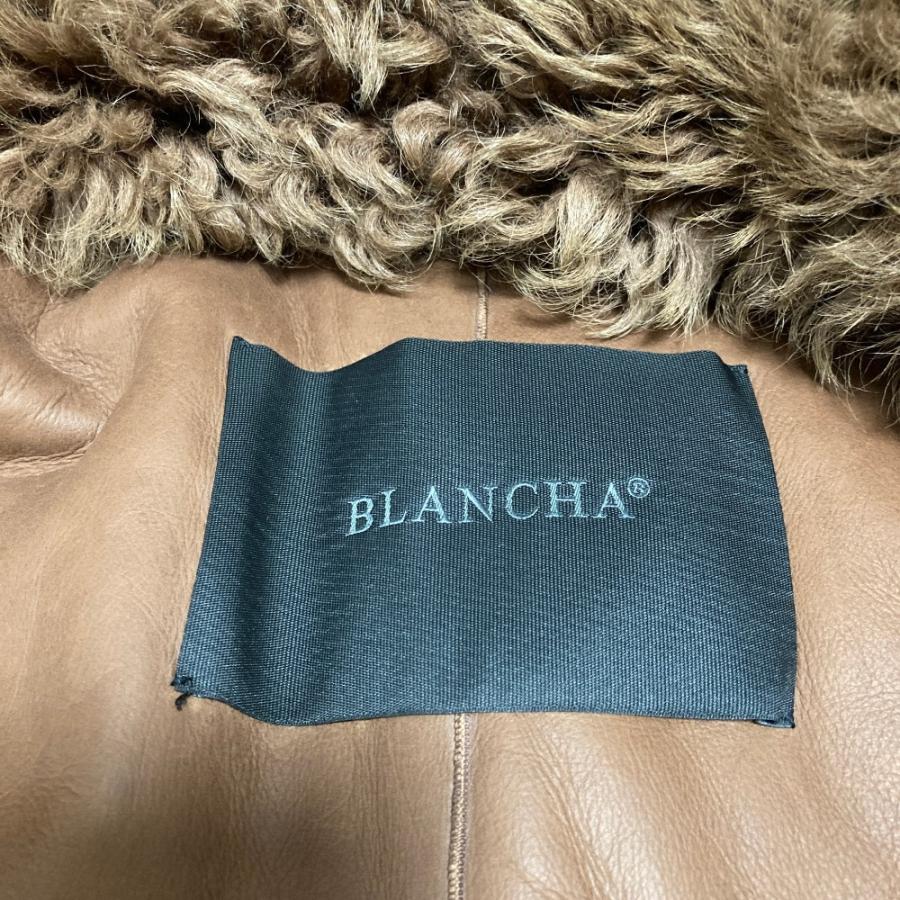 BLANCHA 良品 ブランカ ムートンベスト サイズ40 ブラウン レディース