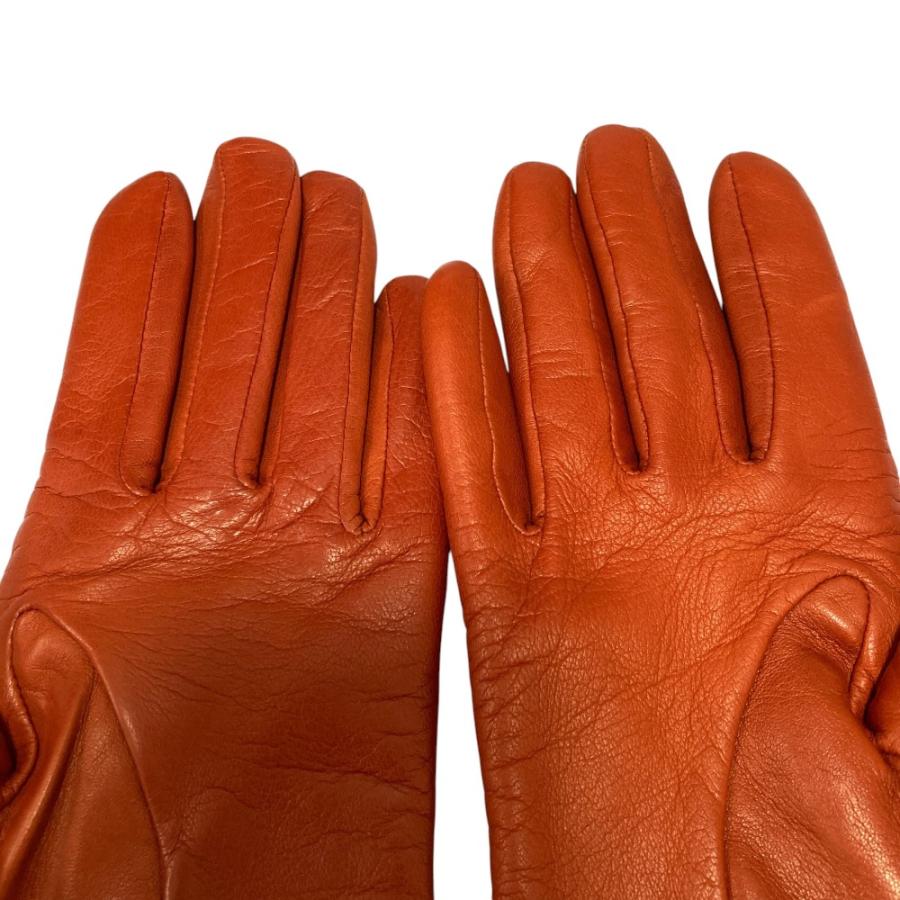 未使用 SERMONETA GLOVES セルモネータグローブス ゴートスキン やぎ革 レザーグローブ 手袋 レッドブラウン レディース 古着 中古