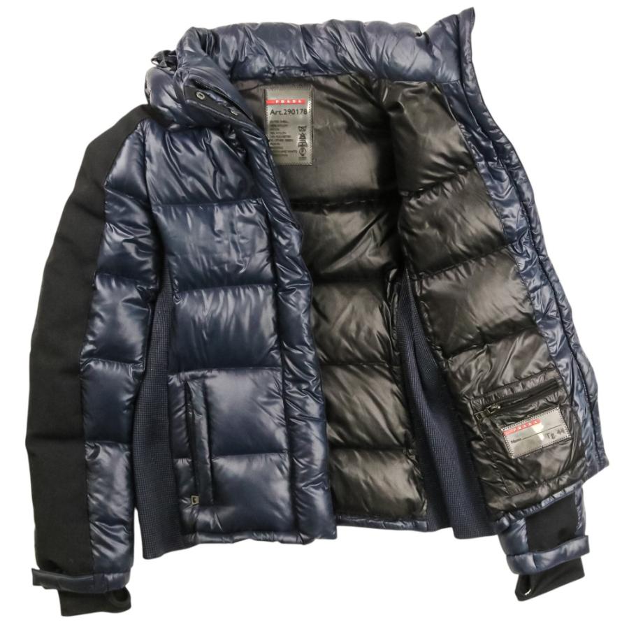 良品 PRADA SPORT プラダスポーツ ダウンジャケット 44 ネイビー