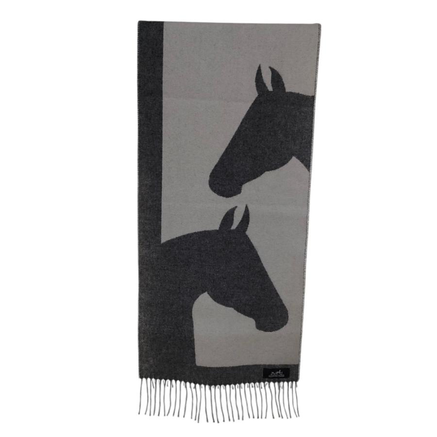 HERMES（エルメス） 新品同様 カシミヤ100％ ラブストーリー 馬柄