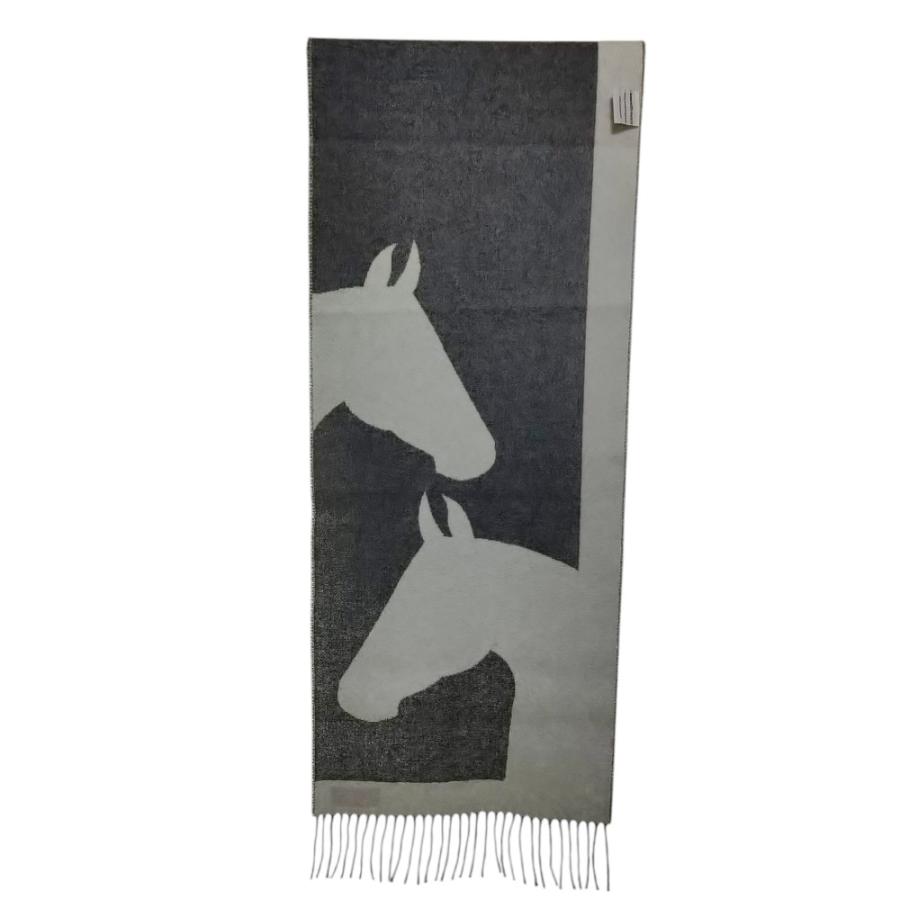 HERMES（エルメス） 新品同様 カシミヤ100％ ラブストーリー 馬柄