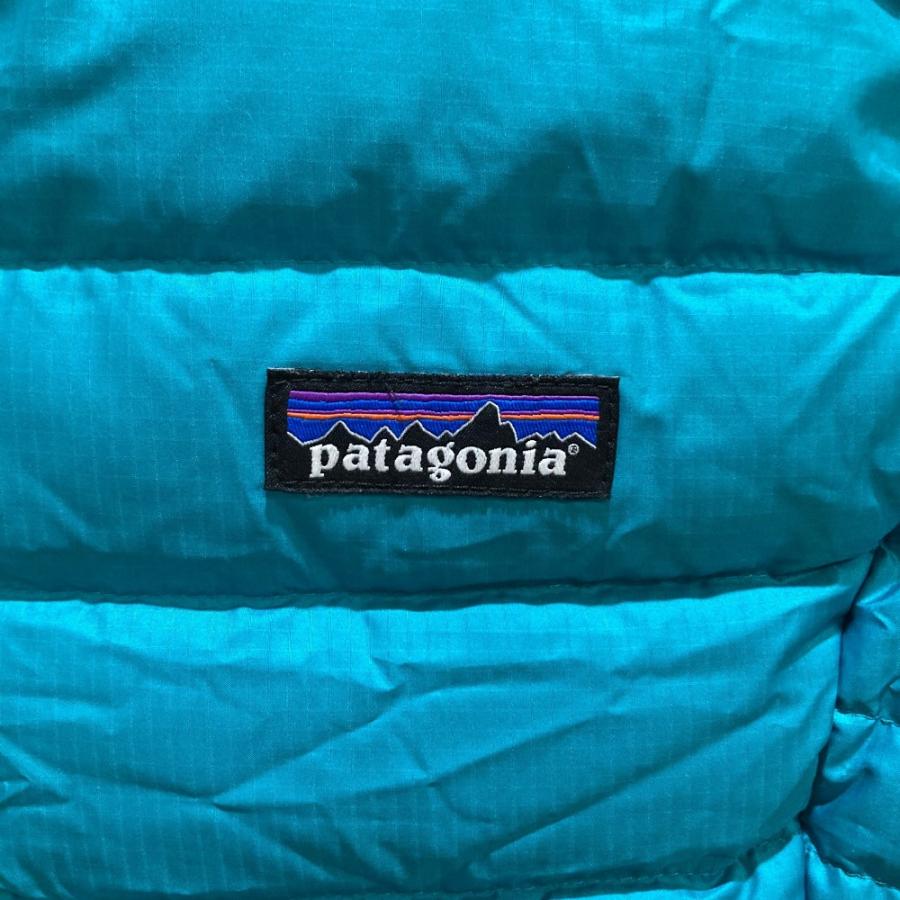 限定レアカラー！パタゴニアダウンベストL/2000年モデルターコイズブルー アウトドアウエア 美品 patagonia パタゴニア ダウンセーターベスト