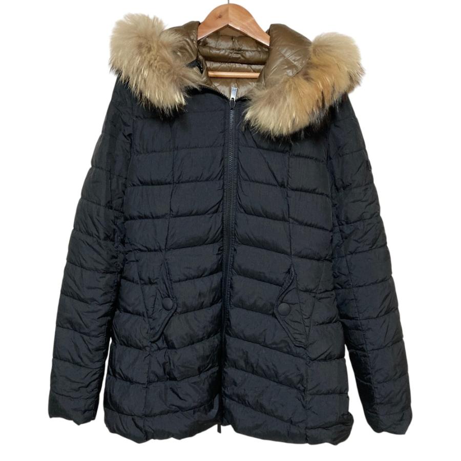 TATRAS TATRAS タトラス ダウンジャケット ダウンコート 中古(やや傷や汚れあり) 良品 TATRAS タトラス リバーシブル ダウンジャケット 2 ブラック ゴールドカラー レディース 古着 中古