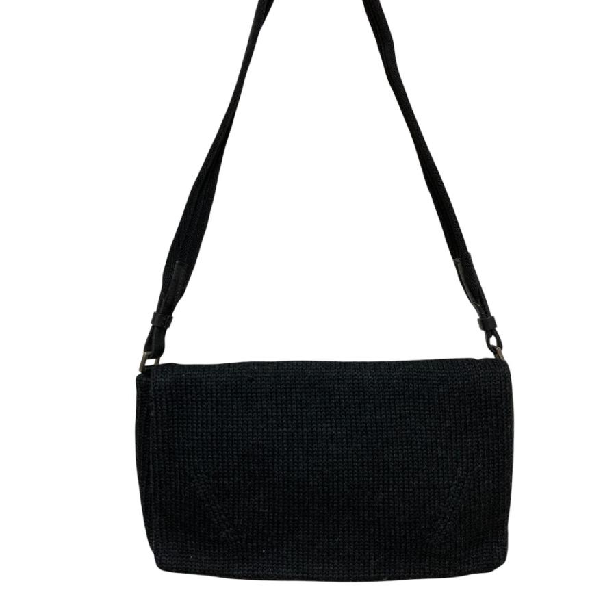 PRADA（プラダ） 良品 ウールニット ショルダーバッグ B9442 ブラック 