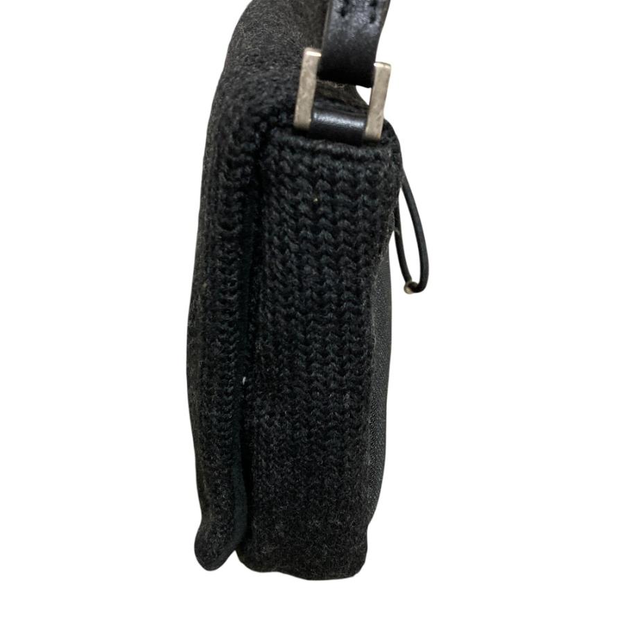 PRADA（プラダ） 良品 ウールニット ショルダーバッグ B9442 ブラック 