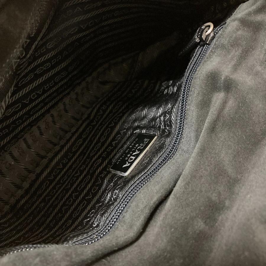 良品 PRADA プラダ ウールニット ショルダーバッグ B9442 ブラック レディース 古着 中古 USED PRADA（プラダ） 良品 ウールニット ショルダーバッグ B9442 ブラック