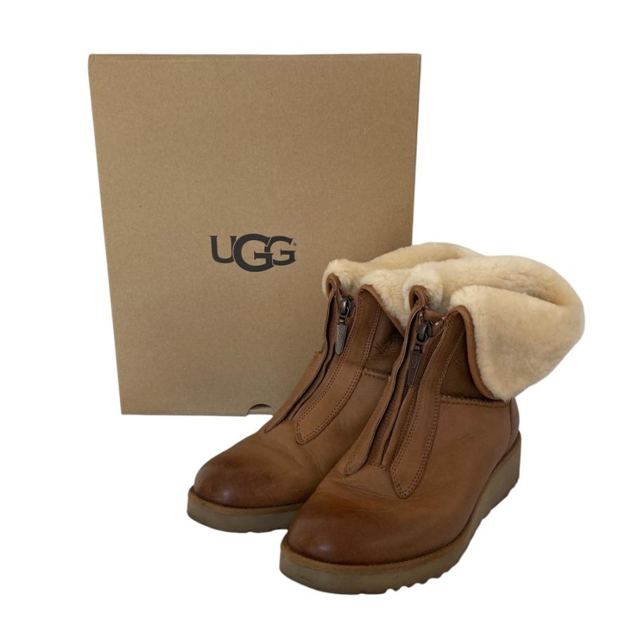 UGG（アグ） 美品 W CALEIGH ムートンブーツ サイズUS7 24cm ブラウン 