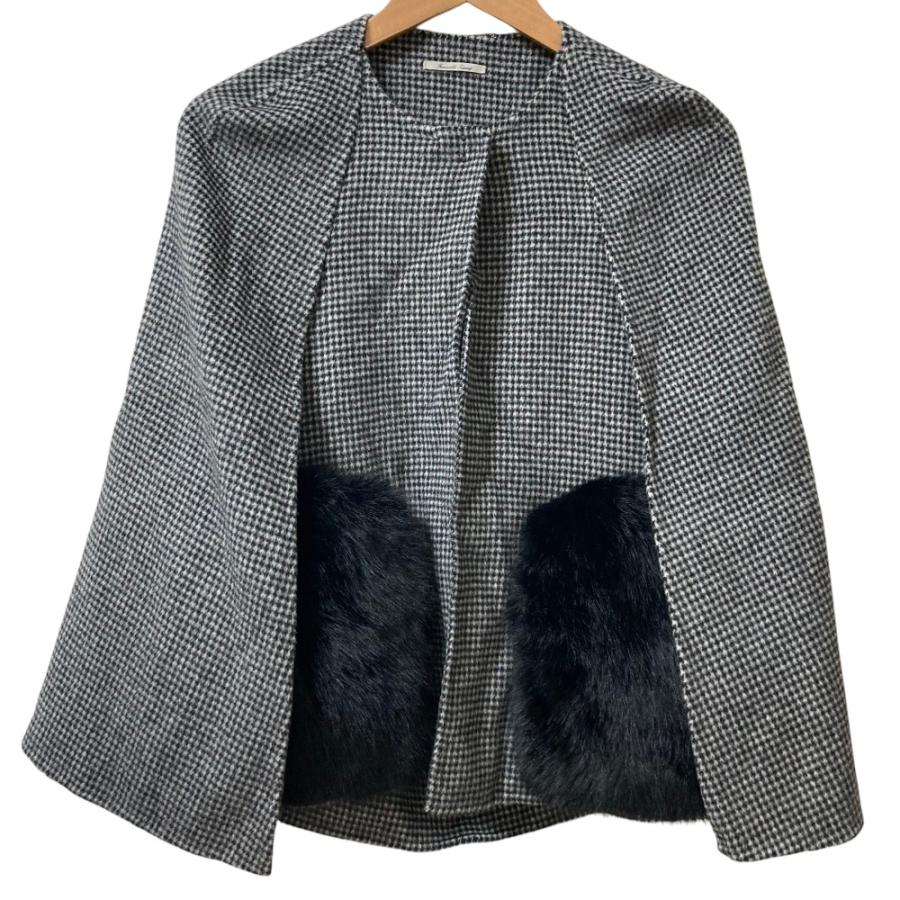 セルフォード ファーポケットリバーケープジャケット 黒 23AW CELFORD（セルフォード） 未使用 23AW CELFORD ファーポケットリバー