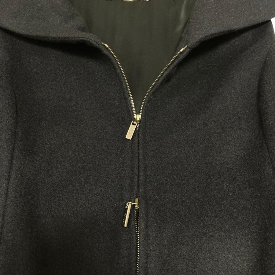 美品 23年商品 FOXEY フォクシー Iris ウールカシミヤ ノースリーブドレス ワンピース 43981 サイズ38 ネイビー レディース 古着 中古_5