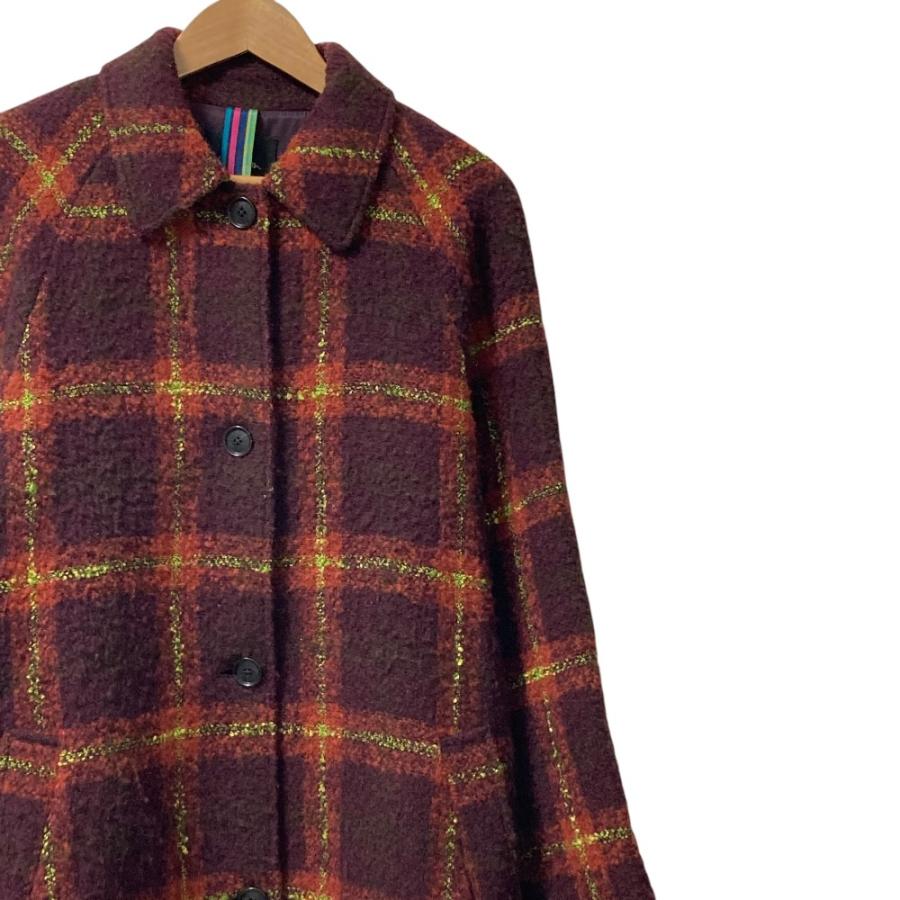 PAUL SMITH 赤と黒のチェック柄 Lサイズ チェスターコート 良品 PS Paul Smith ピーエスポールスミス チェック柄 ツイード ロング