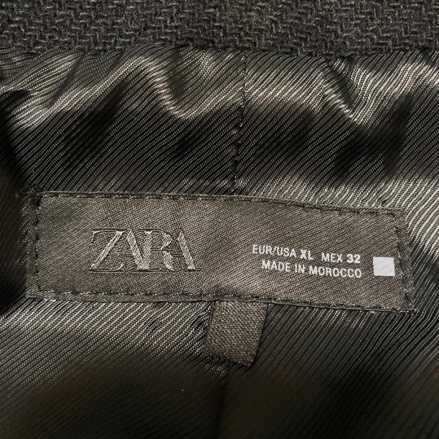 ZARA（ザラ） 美品 ウール ダブルブレストコート XL ブラック