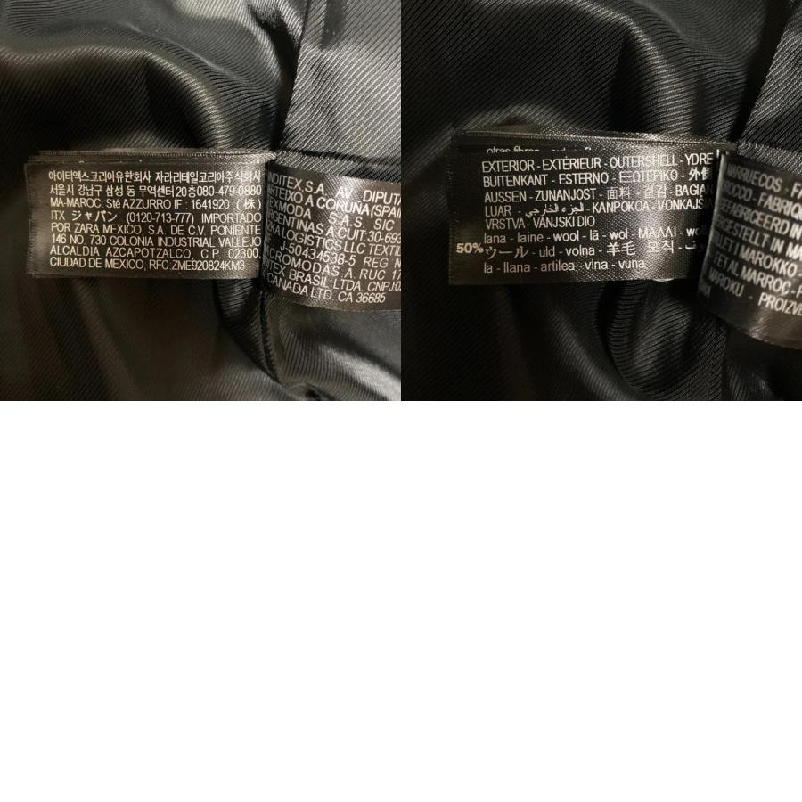 ZARA（ザラ） 美品 ウール ダブルブレストコート XL ブラック