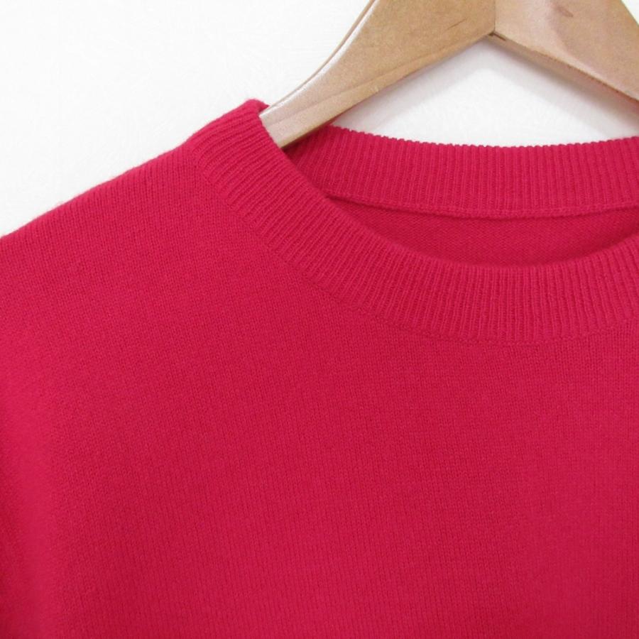 美品 Lucien pellat-finet ルシアンペラフィネ スワロフスキースカル カシミヤ100％ 長袖 ニットセーター S ピンク メンズ 古着 中古 USED Lucien Pellat-Finet（ルシアン・ペラフィネ） 美品 スワロフスキー