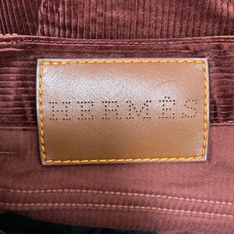 美品 HERMES エルメス コーデュロイパンツ サイズ40 レッドブラウン