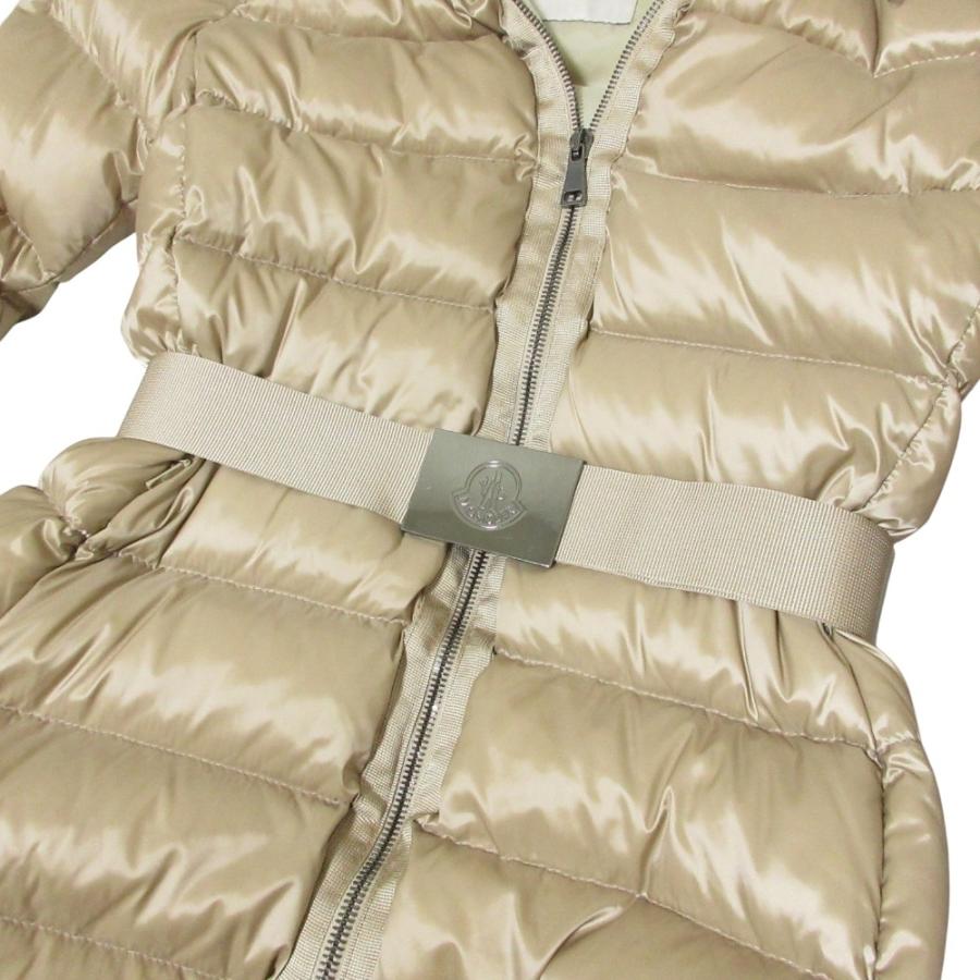 美品 MONCLER モンクレール TINUVIEL ブルーフロストフォックスファー ベルテッド ダウンコート 0 ベージュ レディース 古着 中古_5