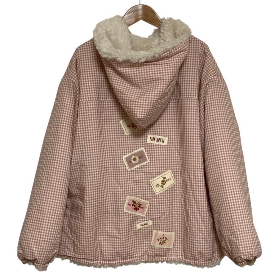 PINK HOUSE（ピンクハウス） 美品 ウールライクボアリバーシブルフード 