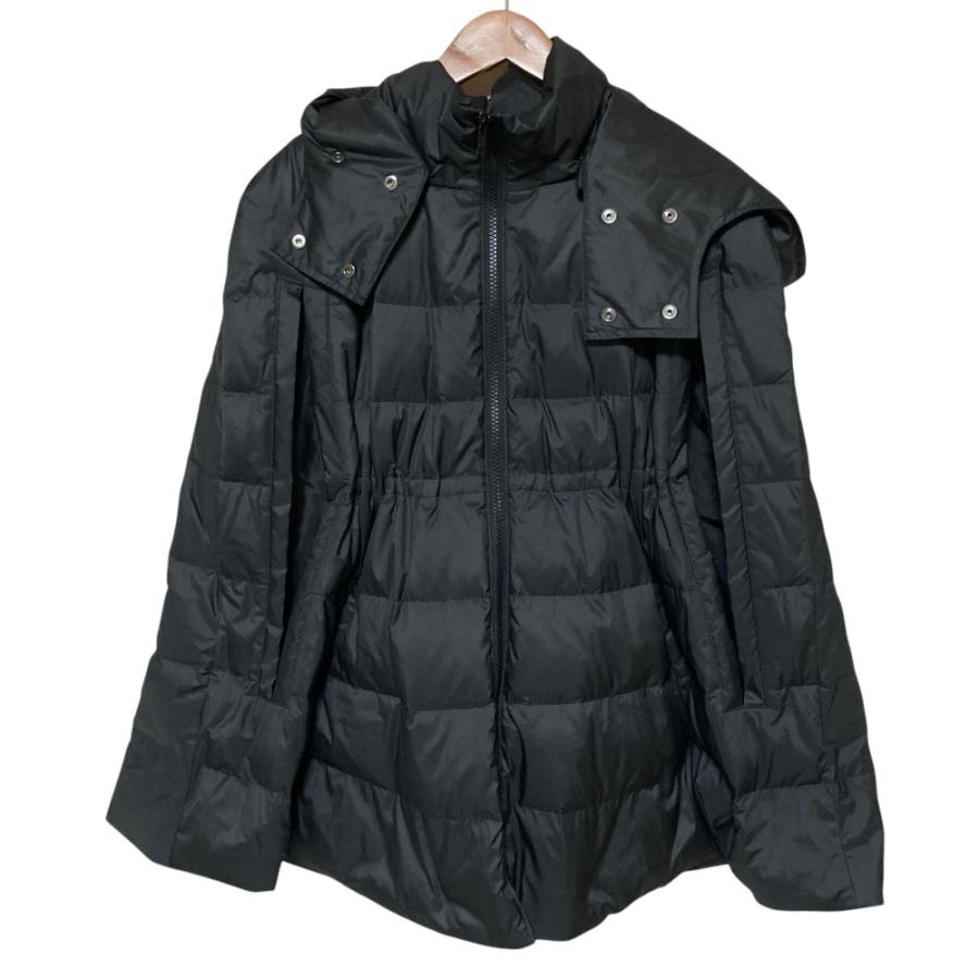 theory luxe 2way ケープ型 ダウンコート ポンチョ 38 M theory luxe（セオリーリュクス） 美品 23AW Theory luxe 2way ケープ