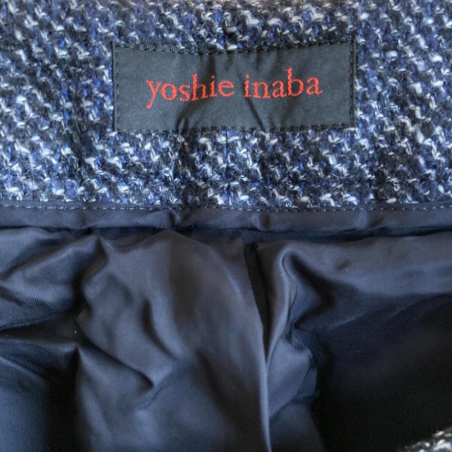 YOSHIE INABA（ヨシエ イナバ） 美品 ウール シルクブレンド ツイード 