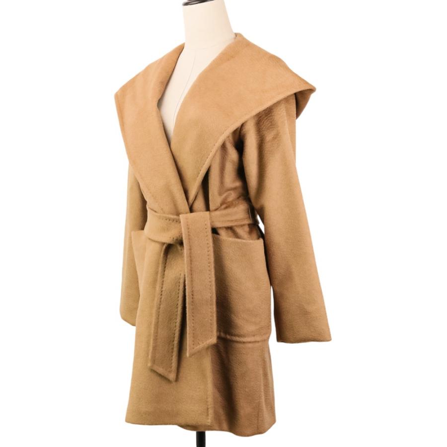 未使用 Max Mara マックスマーラ リアルト キャメル アイコンコート フーデッドコート 40 キャメルブラウン レディース 古着 中古_1