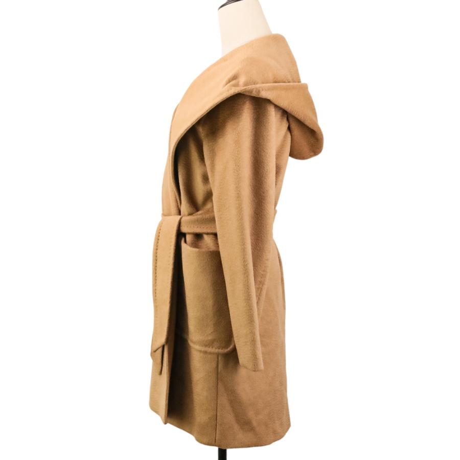 未使用 Max Mara マックスマーラ リアルト キャメル アイコンコート フーデッドコート 40 キャメルブラウン レディース 古着 中古_2