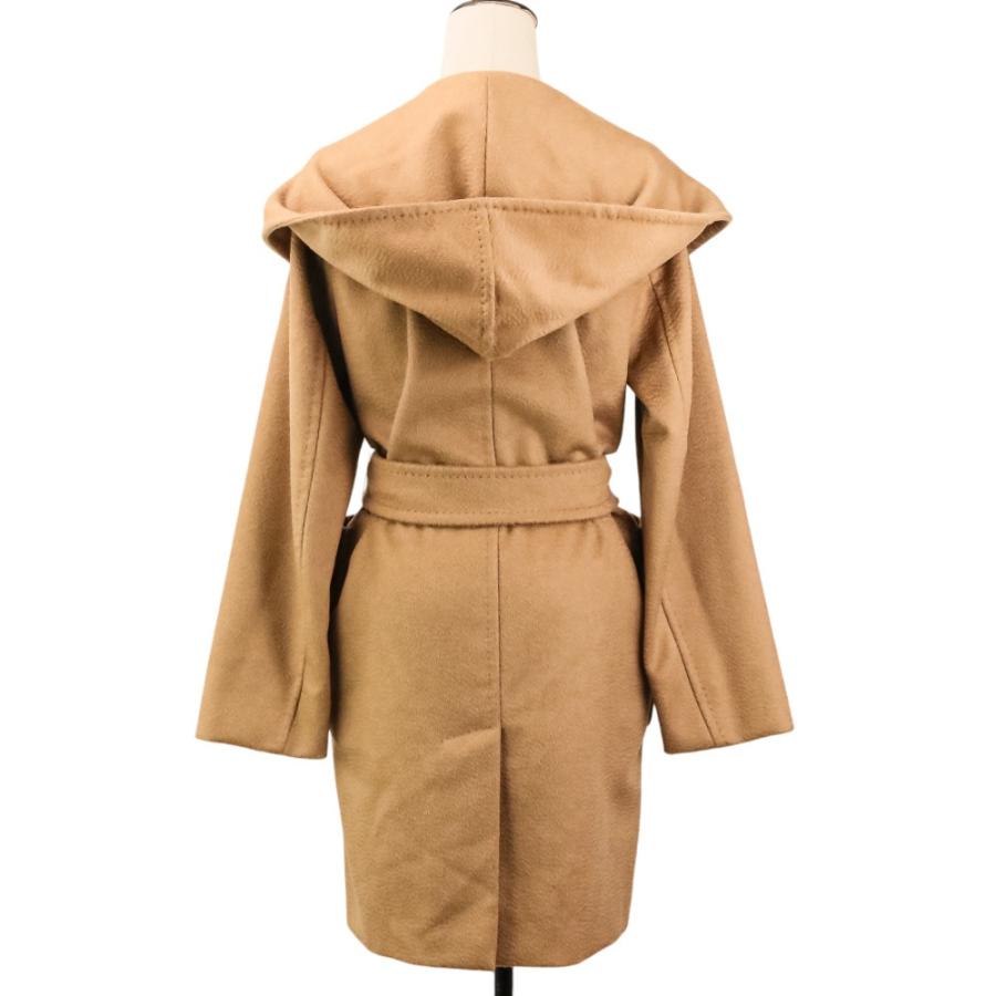 未使用 Max Mara マックスマーラ リアルト キャメル アイコンコート フーデッドコート 40 キャメルブラウン レディース 古着 中古_3