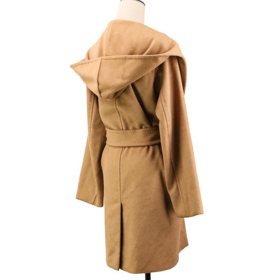 未使用 Max Mara マックスマーラ リアルト キャメル アイコンコート フーデッドコート 40 キャメルブラウン レディース 古着 中古_4