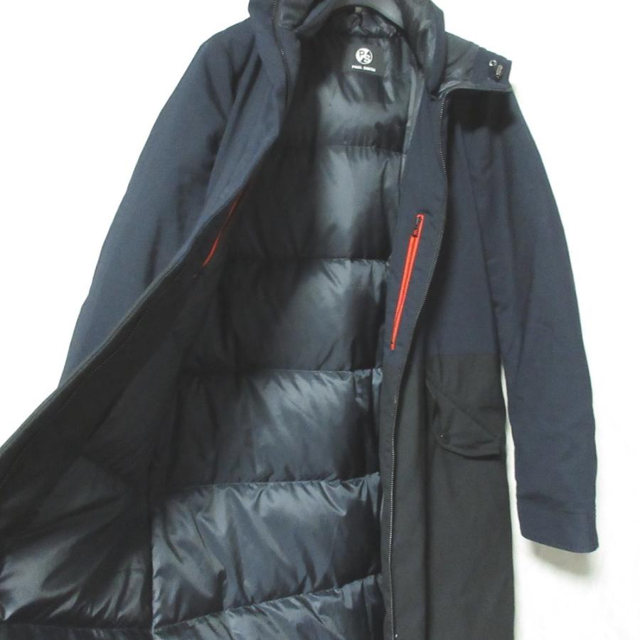 おもち Paul Smith ポールスミス パーカー ダウンコート PS Paul Smith 良品 ピーエスポールスミス バイカラー フーデッド