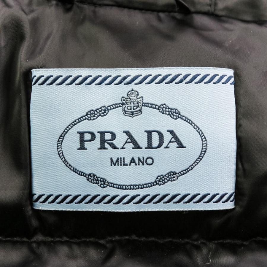 PRADA（プラダ） 美品 ブルーフォックスファー 三角プレート ダウン