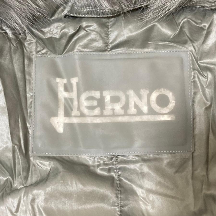 HERNO（ヘルノ） 美品 フォックスファー付き ロングダウンコート 