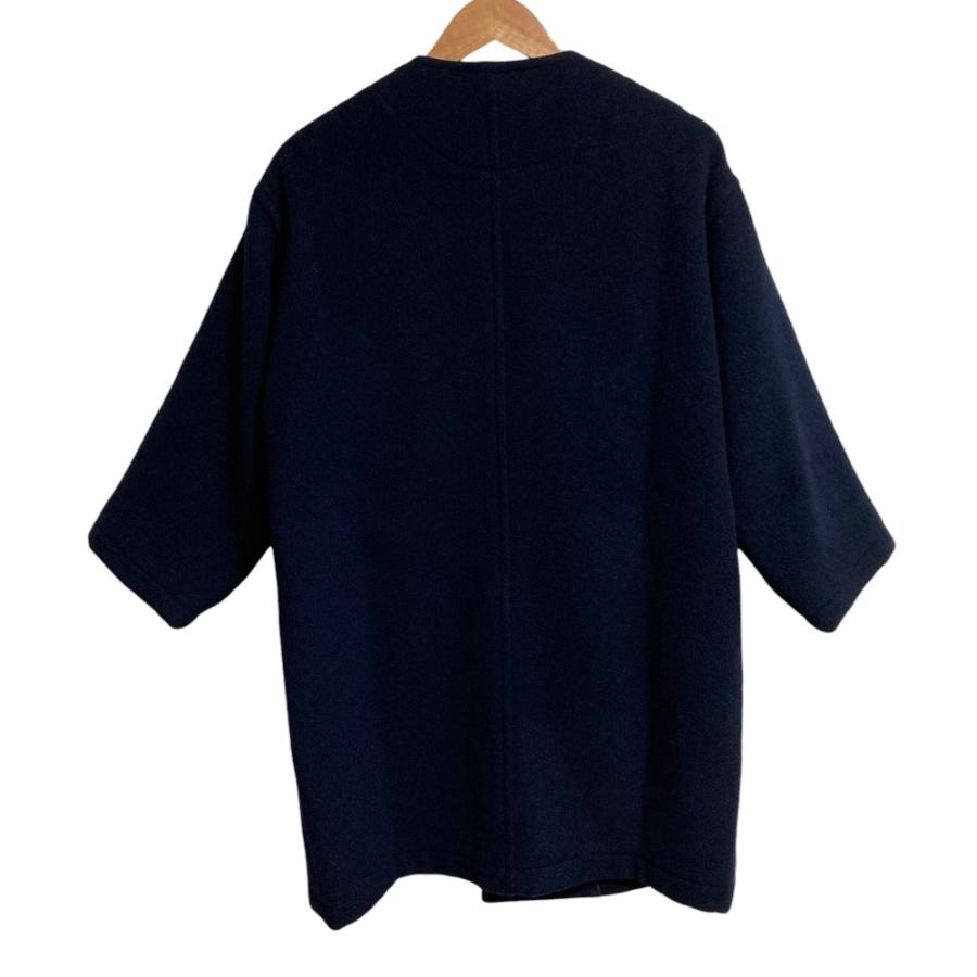 DANTON ネイビー ノーカラージャケット(USED)(美品) Danton（ダントン） 良品 COLLARLESS CREW NECK COAT ノーカラーコート