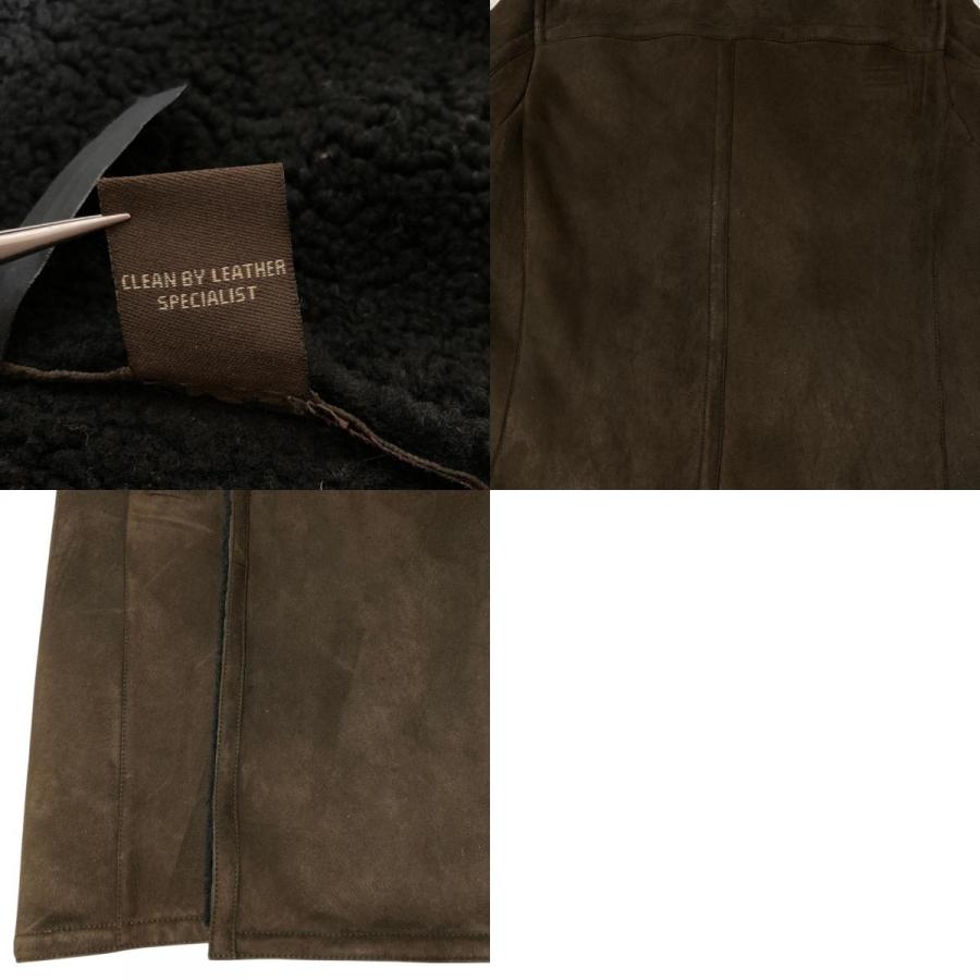 COACH ブラウン ダブルブレストコート S COACH（コーチ） 良品 ダブルブレスト ムートンロングコート M